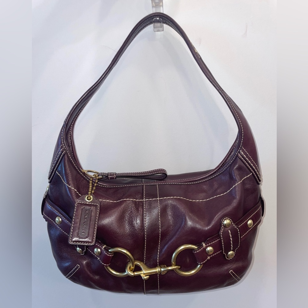 Coach Leather Ergo Hampton Hobo / Raisin / 11261